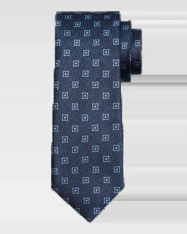 Canali Men 's Floral Geometric Silk Jacquard Tie | Thumbnail 2