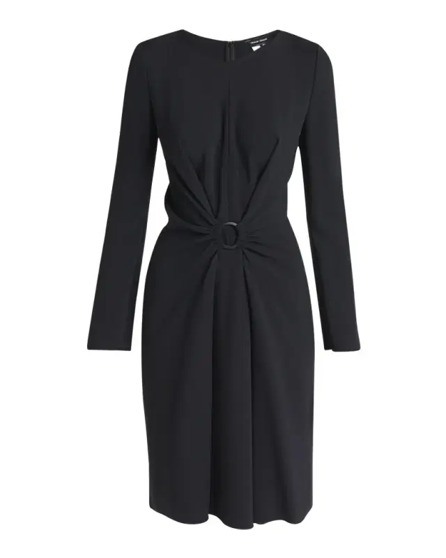 Giorgio Armani Long-Sleeve Dress with Ring Detail