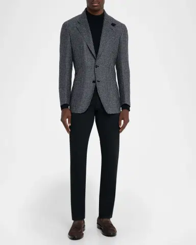 Brioni Men's Silk and Wool Mix Houndstooth Sport Coat | Thumbnail 2 Brioni Men's Silk and Wool Mix Houndstooth Sport Coat | Thumbnail 2