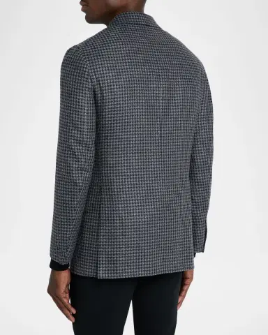 Brioni Men's Silk and Wool Mix Houndstooth Sport Coat | Thumbnail 3 Brioni Men's Silk and Wool Mix Houndstooth Sport Coat | Thumbnail 3