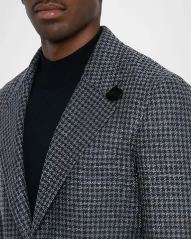 Brioni Men's Silk and Wool Mix Houndstooth Sport Coat | Thumbnail 5 Brioni Men's Silk and Wool Mix Houndstooth Sport Coat | Thumbnail 5