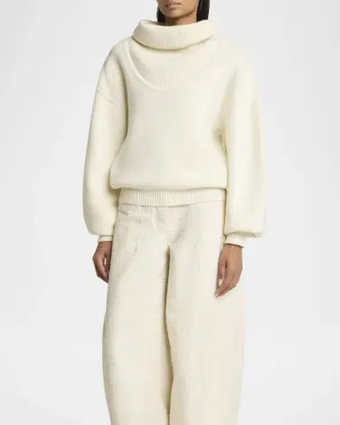Jacquemus La Maille Pallone Turtleneck Wool-Cashmere Sweater | Thumbnail 4