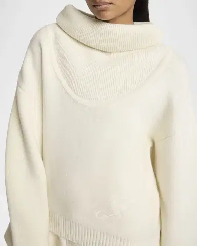 Jacquemus La Maille Pallone Turtleneck Wool-Cashmere Sweater | Thumbnail 5