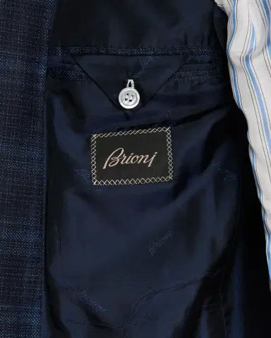 Brioni Men's Plaid Single-Breasted Blazer Jacket | Thumbnail 6 Brioni Men's Plaid Single-Breasted Blazer Jacket | Thumbnail 6