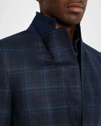 Brioni Men's Plaid Single-Breasted Blazer Jacket | Thumbnail 7 Brioni Men's Plaid Single-Breasted Blazer Jacket | Thumbnail 7