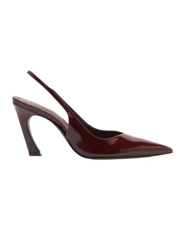 Schutz Lexi Shiny Leather Slingback Pumps