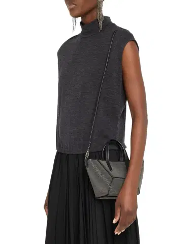 Brunello Cucinelli Duo All Over Monili Leather Mini Tote Bag | Thumbnail 1 Brunello Cucinelli Duo All Over Monili Leather Mini Tote Bag | Thumbnail 1