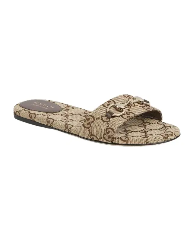 GG Canvas Siaga Slide Sandals