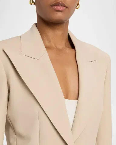 Gabriela Hearst Leiva Single-Breasted Blazer Jacket | Thumbnail 4