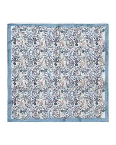 Eton Men's Paisley Silk Pocket Square | Thumbnail 1