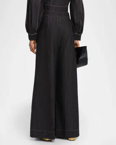 Dice Kayek High-Rise Denim Flare Pants | Thumbnail 3