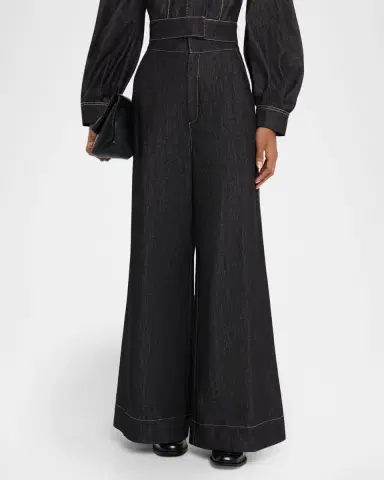 Dice Kayek High-Rise Denim Flare Pants | Thumbnail 4