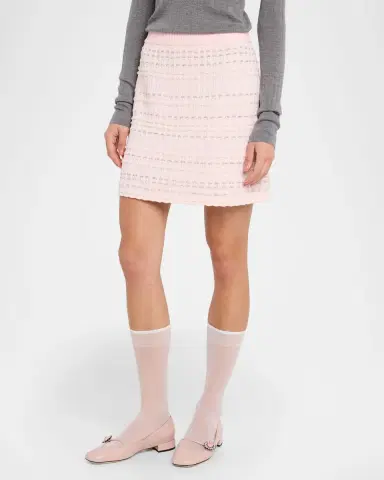 Thom Browne Seersucker Knit Tweed Jacquard Mini Skirt | Thumbnail 4