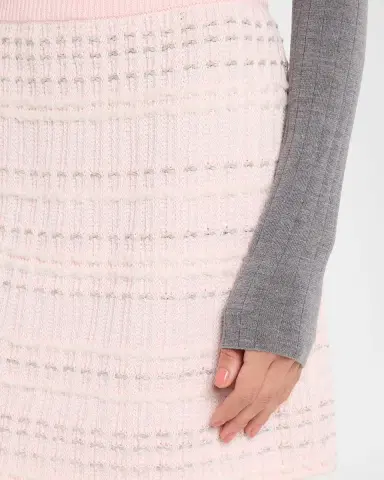 Thom Browne Seersucker Knit Tweed Jacquard Mini Skirt | Thumbnail 5