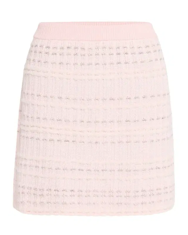 Seersucker Knit Tweed Jacquard Mini Skirt