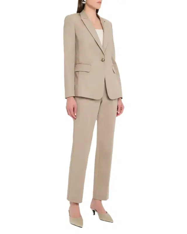 Cotton Couture Straight-Leg Trousers