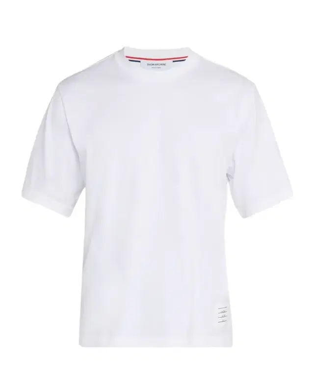 Men 's Cotton Stripe-Trim Crewneck T-Shirt