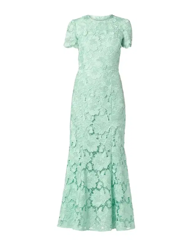 Shoshanna Brie Floral Lace Trumpet Maxi Dress