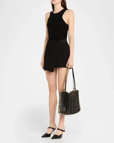 Rabanne Sac a Main Leather Disc Link Shoulder Bag | Thumbnail 2