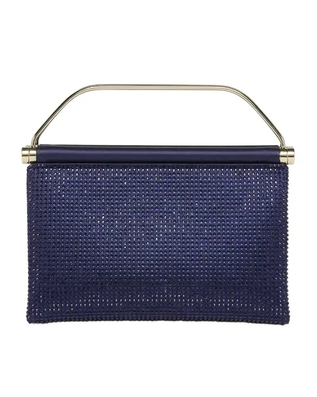 Giorgio Armani Avenue Rhinestone Satin Top-Handle Bag