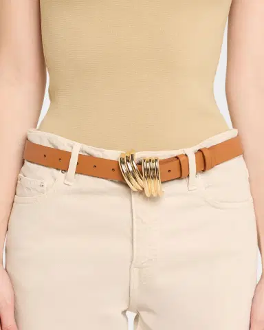 Brandon Maxwell Edythe Swirl Leather Belt | Thumbnail 2