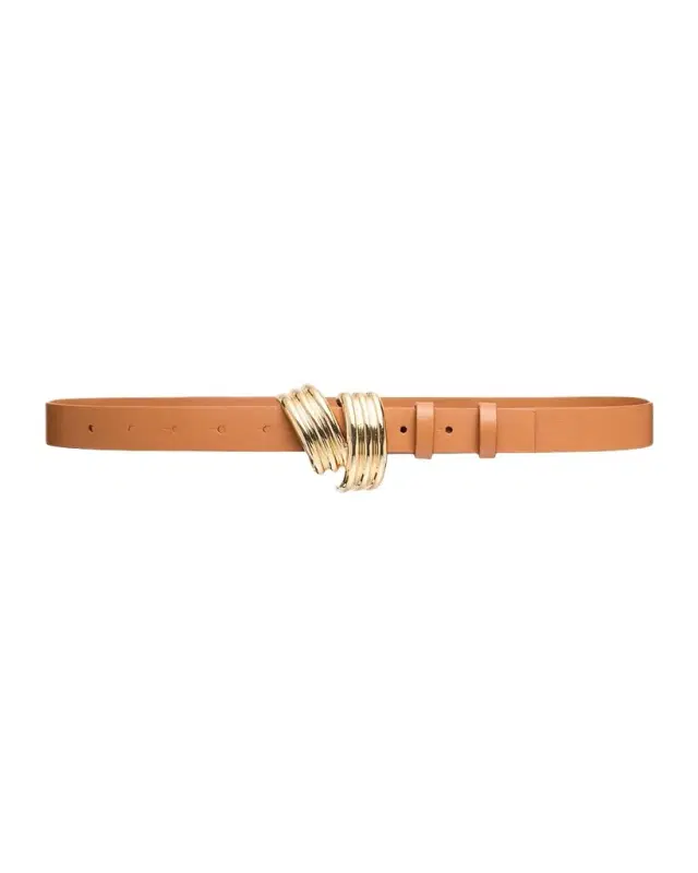 Brandon Maxwell Edythe Swirl Leather Belt