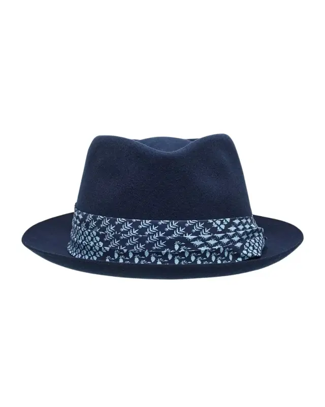 Paul Smith Men 's Bandana-Trim Wool Panama Hat