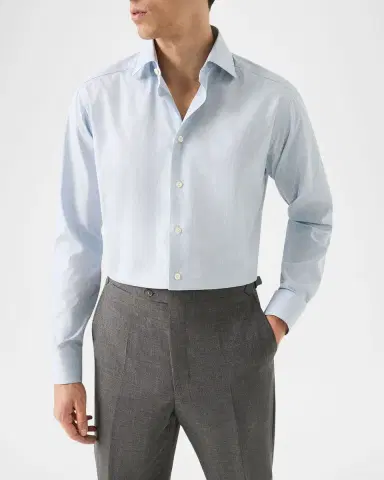 Eton Men's Organic Cotton Twill Slim-Fit Dress Shirt | Thumbnail 4