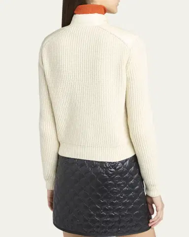 Moncler Padded Wool Zip-Up Cardigan | Thumbnail 3 Moncler Padded Wool Zip-Up Cardigan | Thumbnail 3