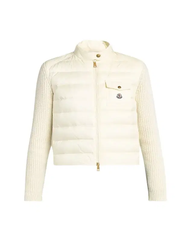 Moncler Padded Wool Zip-Up Cardigan