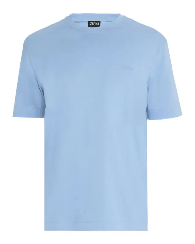 Men 's Embroidered Logo Cotton Crewneck T-Shirt