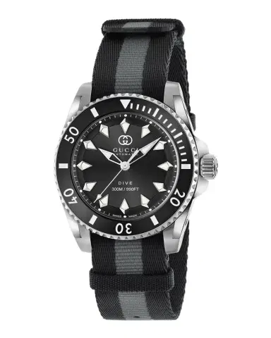 Gucci Dive 40mm Stainless Steel Nylon-Strap Watch | Thumbnail 1