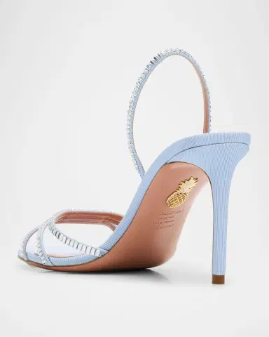 Aquazzura Memoire Crystal Grosgrain Halter Sandals | Thumbnail 4 Aquazzura Memoire Crystal Grosgrain Halter Sandals | Thumbnail 4