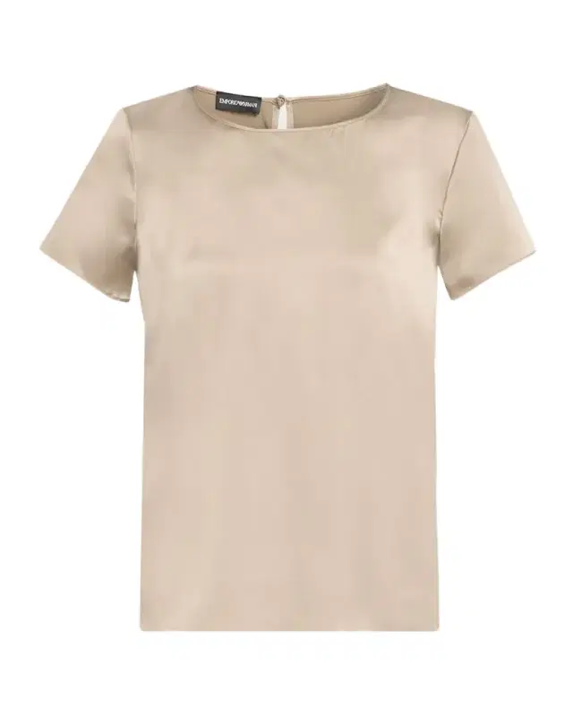 Emporio Armani Short-Sleeve Crewneck Satin Tee