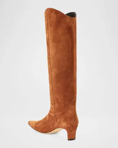 STAUD Western Wally Suede Knee-High Boots | Thumbnail 4