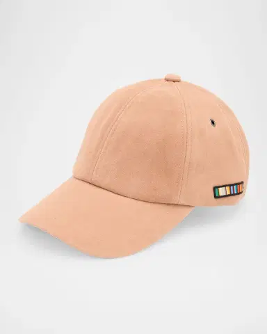 Paul Smith Men's Suede Signature Stripe Applique Baseball Cap | Thumbnail 3 Paul Smith Men's Suede Signature Stripe Applique Baseball Cap | Thumbnail 3