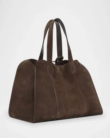 Giorgio Armani Large Soft Suede Trapezoid Tote Bag | Thumbnail 3