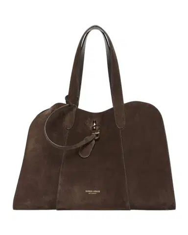 Giorgio Armani Large Soft Suede Trapezoid Tote Bag | Thumbnail 1