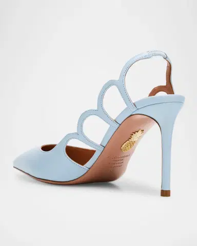 Aquazzura Napa Leather and PVC Endless Love Slingback Pumps | Thumbnail 2