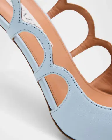 Aquazzura Napa Leather and PVC Endless Love Slingback Pumps | Thumbnail 3