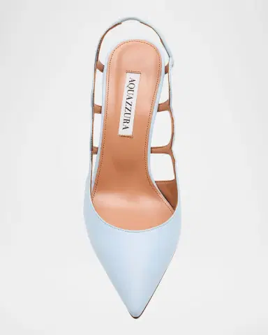 Aquazzura Napa Leather and PVC Endless Love Slingback Pumps | Thumbnail 4