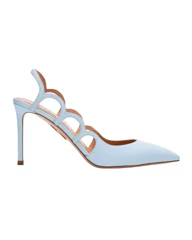 Aquazzura Napa Leather and PVC Endless Love Slingback Pumps | Thumbnail 1