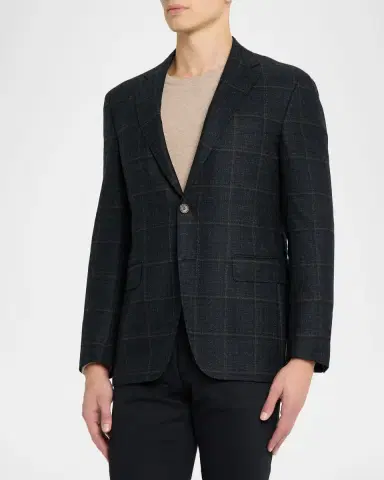 Canali Men's Plaid Sport Coat | Thumbnail 4