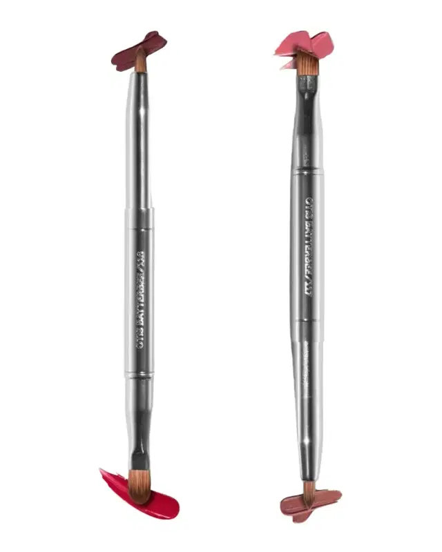 Retractable Double Ended Lip and Eye Brush Duo