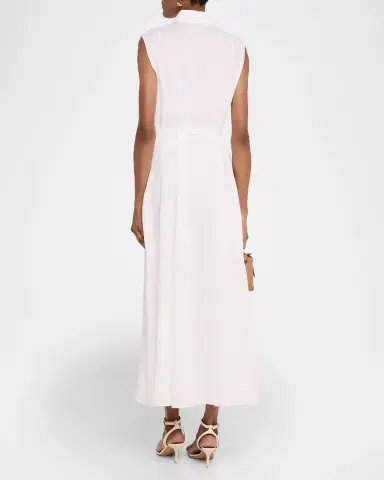Gabriela Hearst Durand Sleeveless Belted Linen Midi Shirtdress | Thumbnail 3 Gabriela Hearst Durand Sleeveless Belted Linen Midi Shirtdress | Thumbnail 3