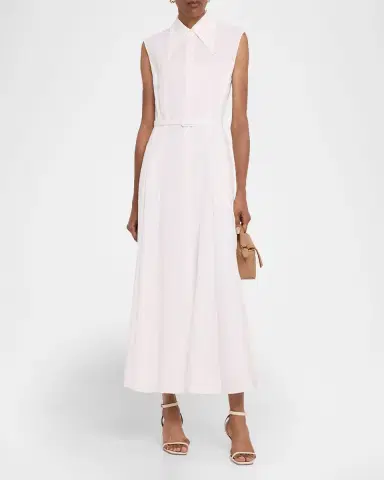 Gabriela Hearst Durand Sleeveless Belted Linen Midi Shirtdress | Thumbnail 4 Gabriela Hearst Durand Sleeveless Belted Linen Midi Shirtdress | Thumbnail 4