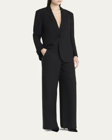 Giorgio Armani Beaded Silk Tuxedo Jacket | Thumbnail 2 Giorgio Armani Beaded Silk Tuxedo Jacket | Thumbnail 2