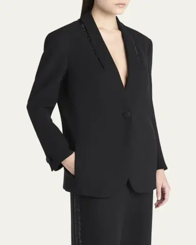 Giorgio Armani Beaded Silk Tuxedo Jacket | Thumbnail 4 Giorgio Armani Beaded Silk Tuxedo Jacket | Thumbnail 4