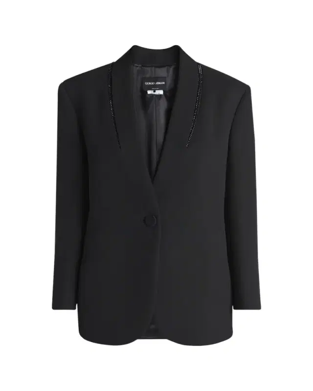Beaded Silk Tuxedo Jacket