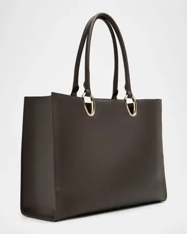 Giorgio Armani Teardrop Cutout Smooth Leather Shopper Tote Bag | Thumbnail 3 Giorgio Armani Teardrop Cutout Smooth Leather Shopper Tote Bag | Thumbnail 3